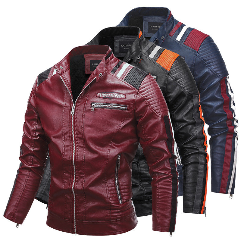 UrbanCruise—Retro Leather Biker Jacket
