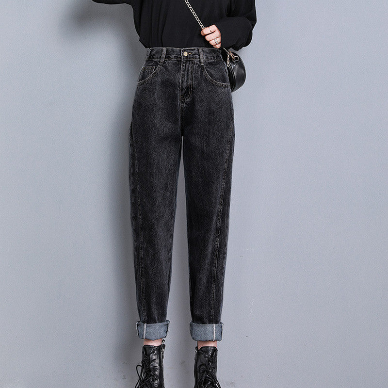 Elaris—Vintage High-Waist Slim Retro Denim