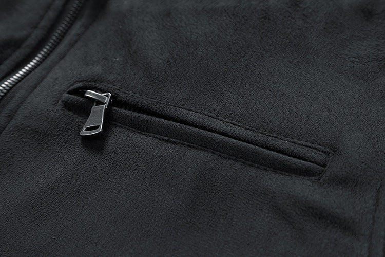 NordiCraft—Suede Stand Collar Jacket