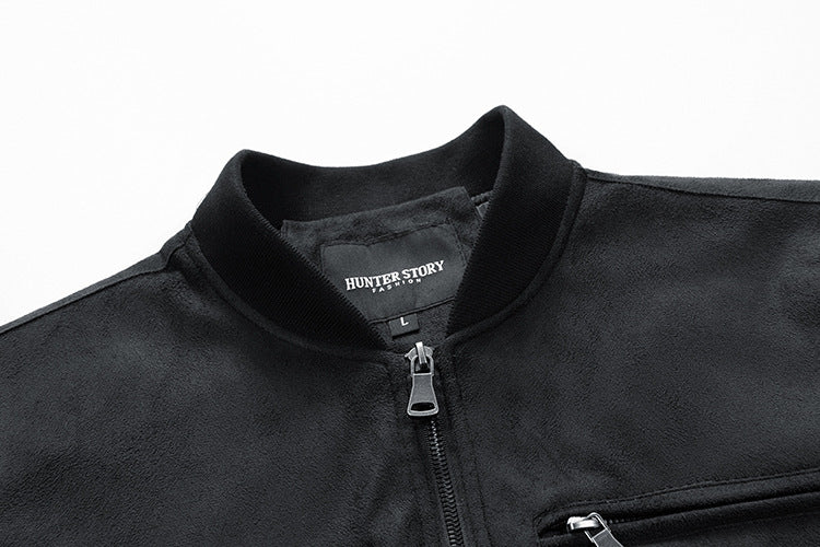 NordiCraft—Suede Stand Collar Jacket
