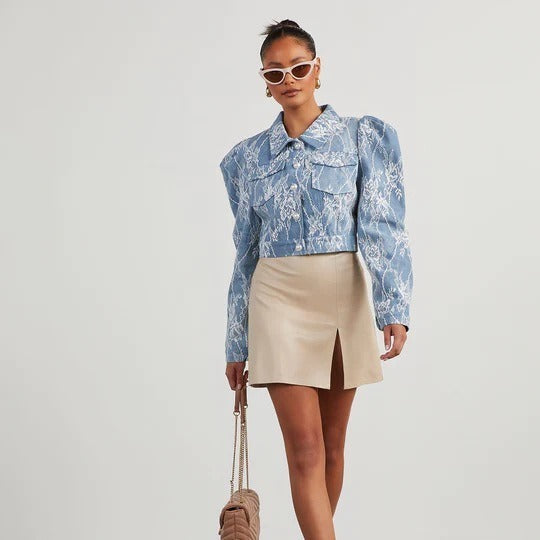 DenimBloom—Floral Denim Jacket