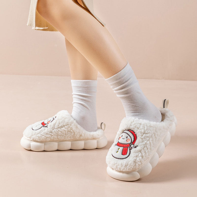 FrostStep—Couple Snowman Slippers