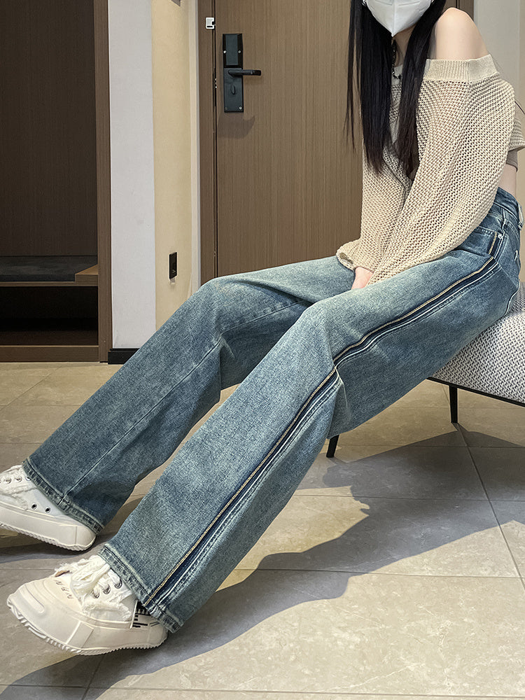 Luvelle—High-Waist Straight-Leg Denim