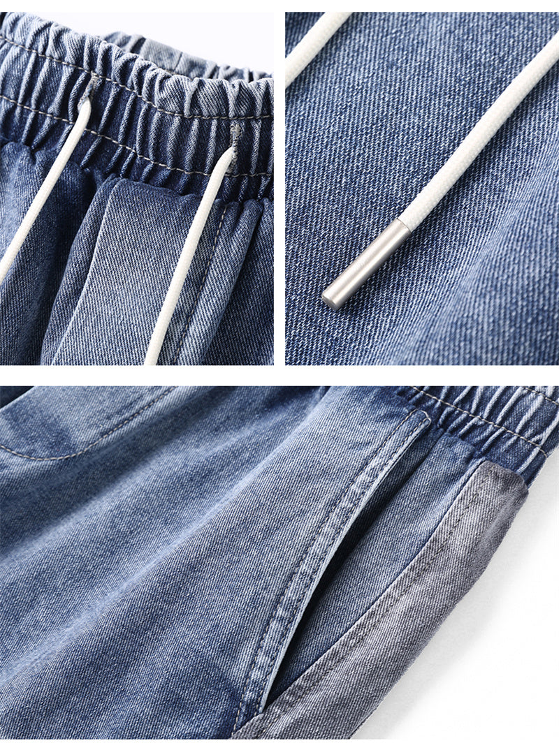 Ravtor—Loose Hip-Hop Cargo Denim Jeans