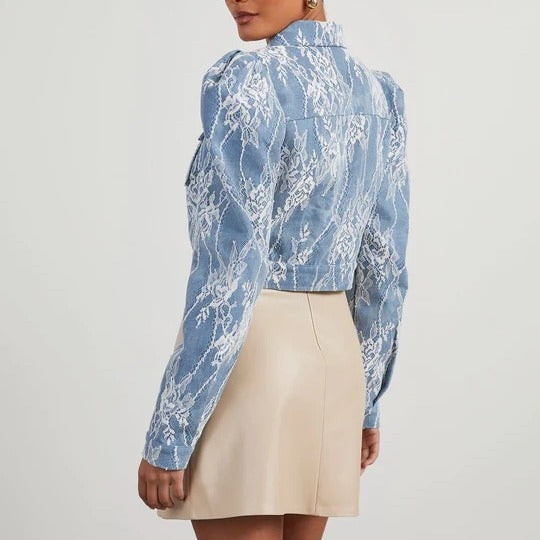 DenimBloom—Floral Denim Jacket