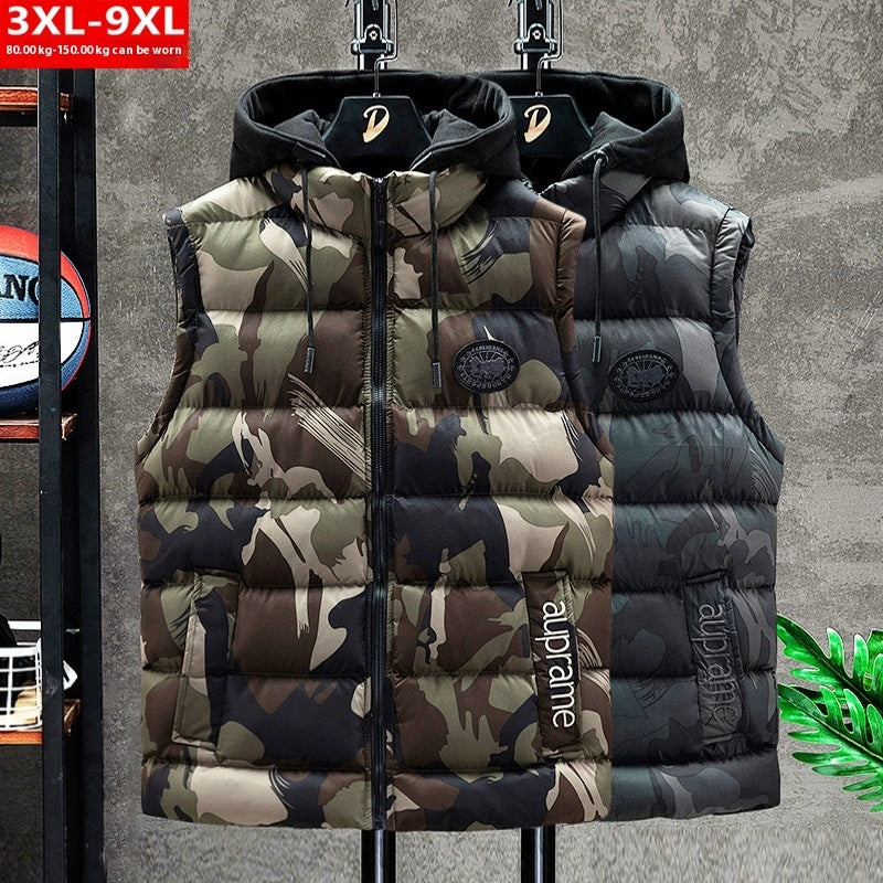UrbanCamo—Hooded Puffer Vest Jacket