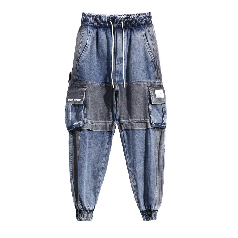 Ravtor—Loose Hip-Hop Cargo Denim Jeans