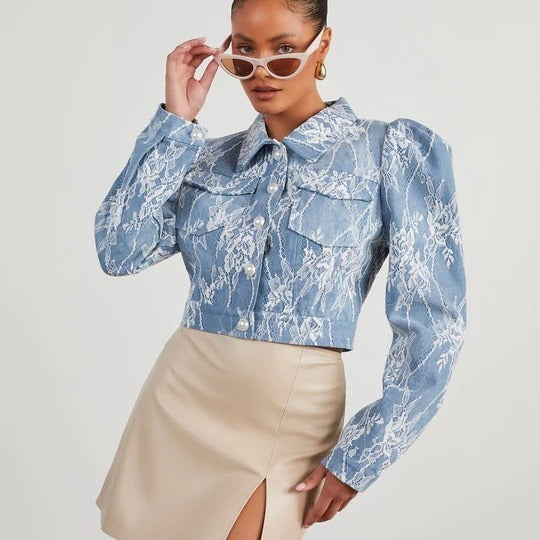 DenimBloom—Floral Denim Jacket