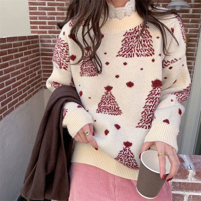 CozyJoy—Red Christmas Tree Sweater
