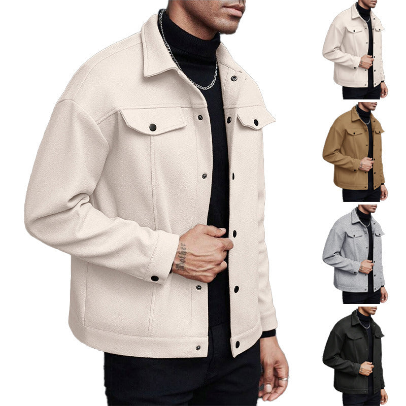 VibeWalk—Men's Wool Lapel Jacket