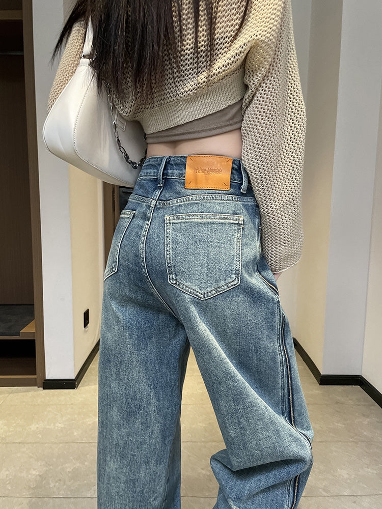 Luvelle—High-Waist Straight-Leg Denim