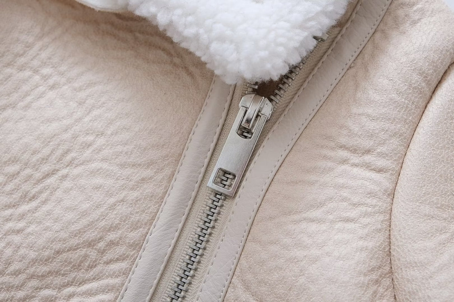 BelleMode—French Fur Zip-Up Jacket