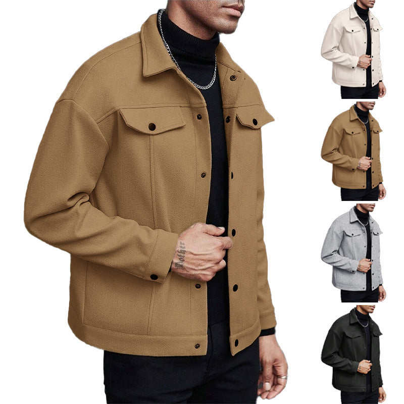 VibeWalk—Men's Wool Lapel Jacket