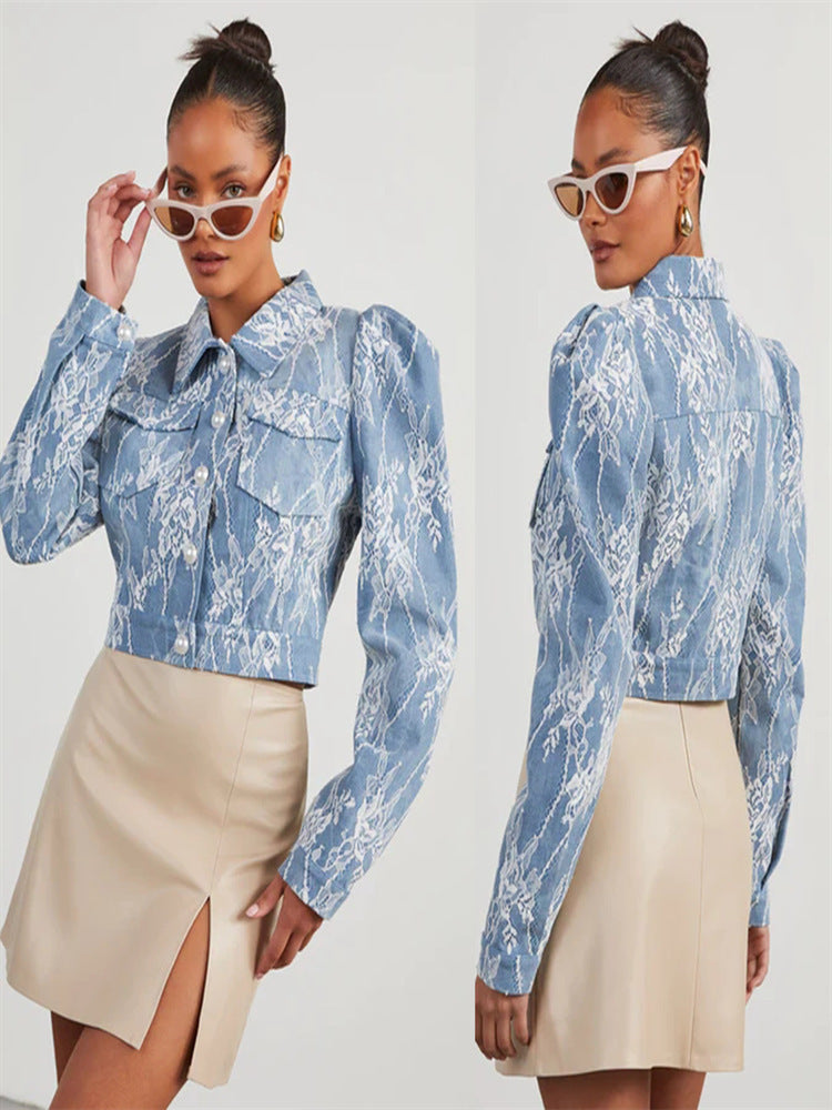 DenimBloom—Floral Denim Jacket