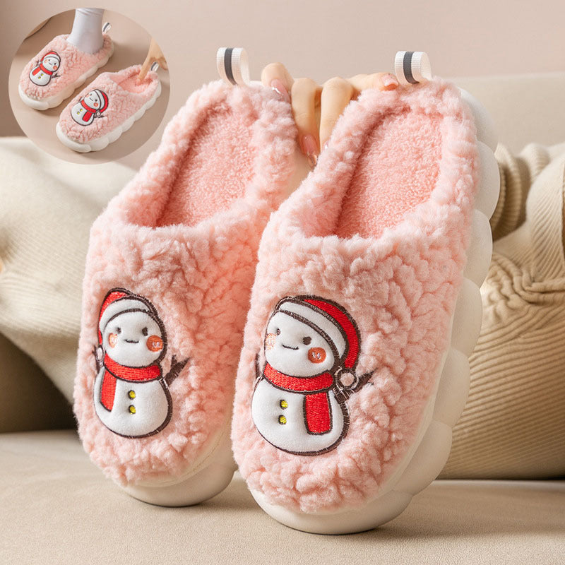 FrostStep—Couple Snowman Slippers