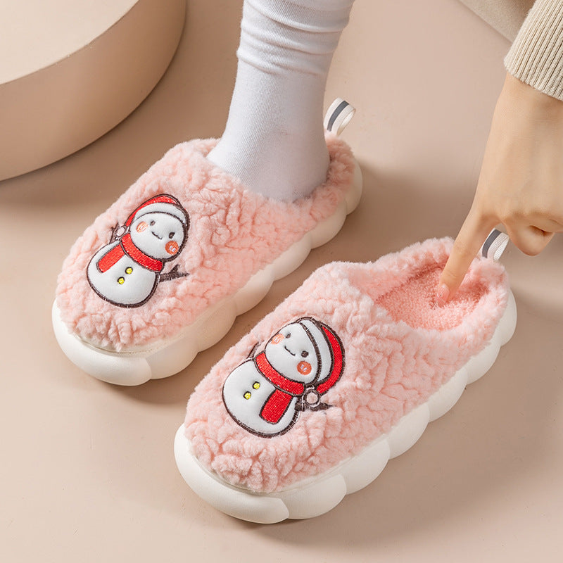 FrostStep—Couple Snowman Slippers