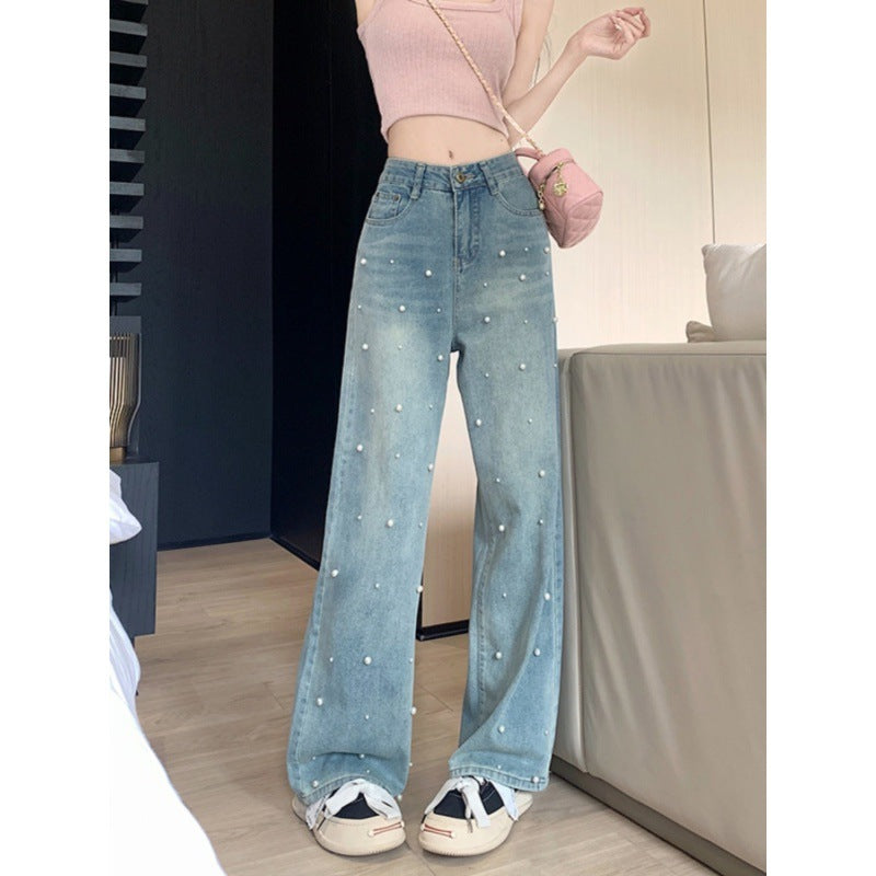 Ventra—High Waist Pearl Denim Jeans