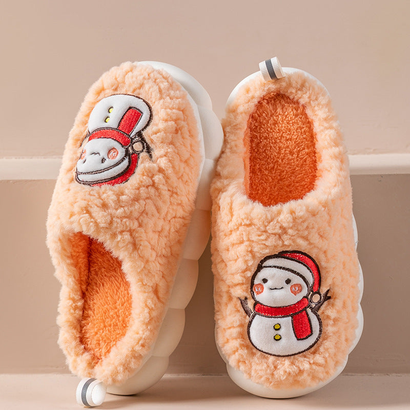 FrostStep—Couple Snowman Slippers