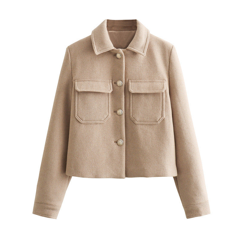 ModeLuxe—Wool Blend Cropped Jacket