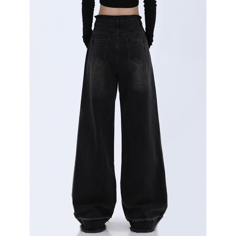 Velvra—High-Waist Wide-Leg Denim Jeans