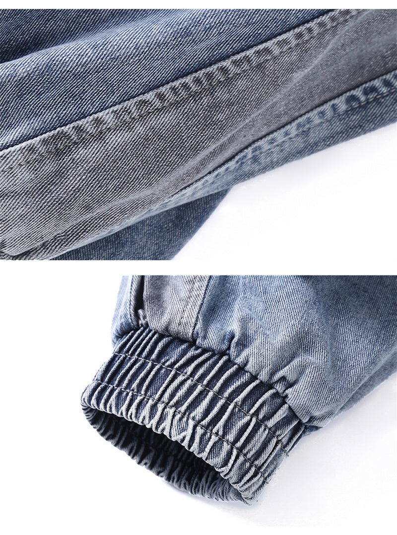 Ravtor—Loose Hip-Hop Cargo Denim Jeans