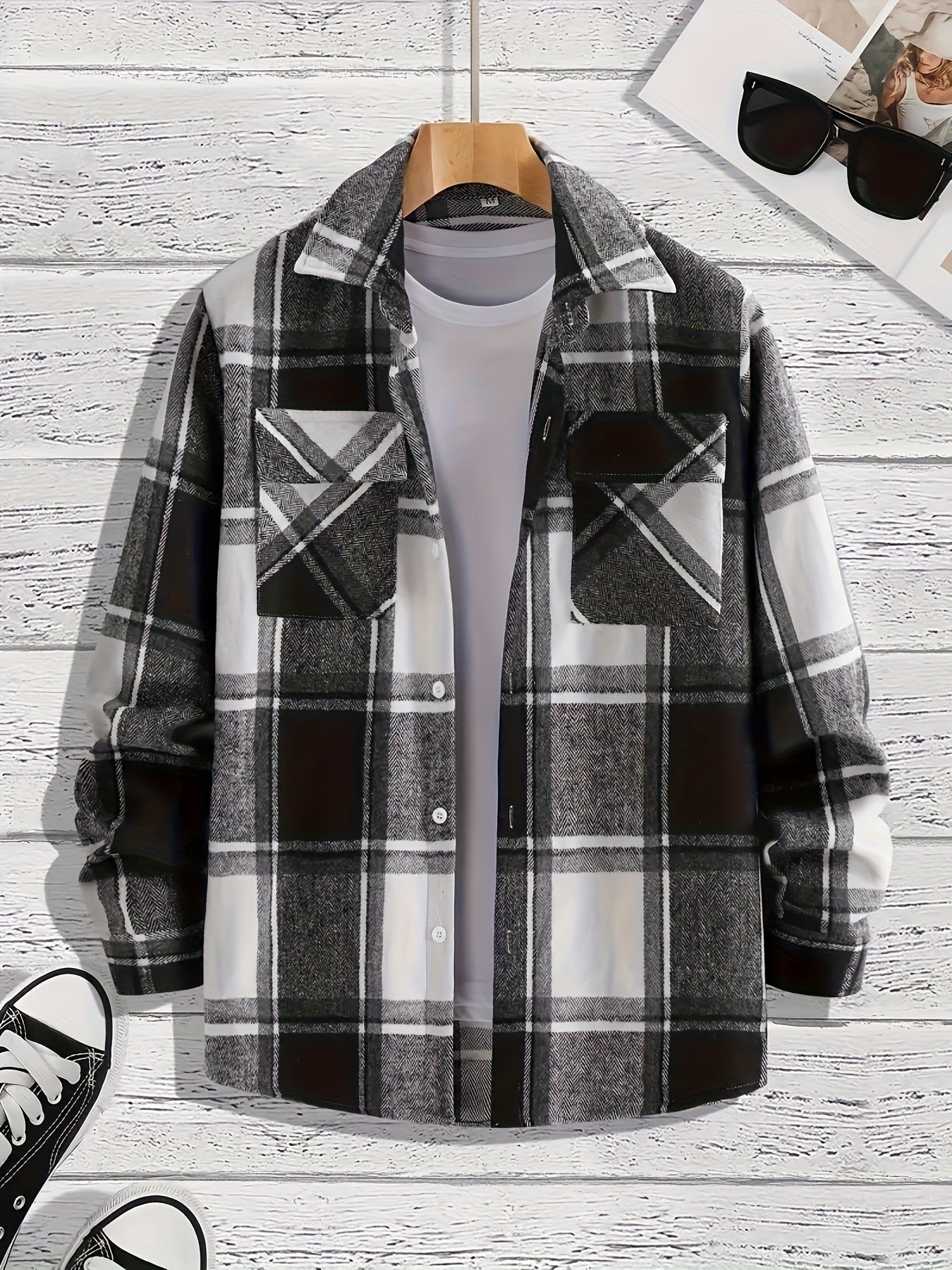 UrbanPlaid—Versatile Plaid Shirt Coat