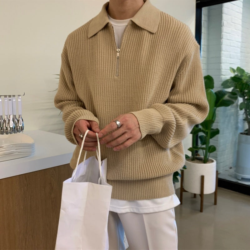 MetroKnit—Lapel Knit Sweater