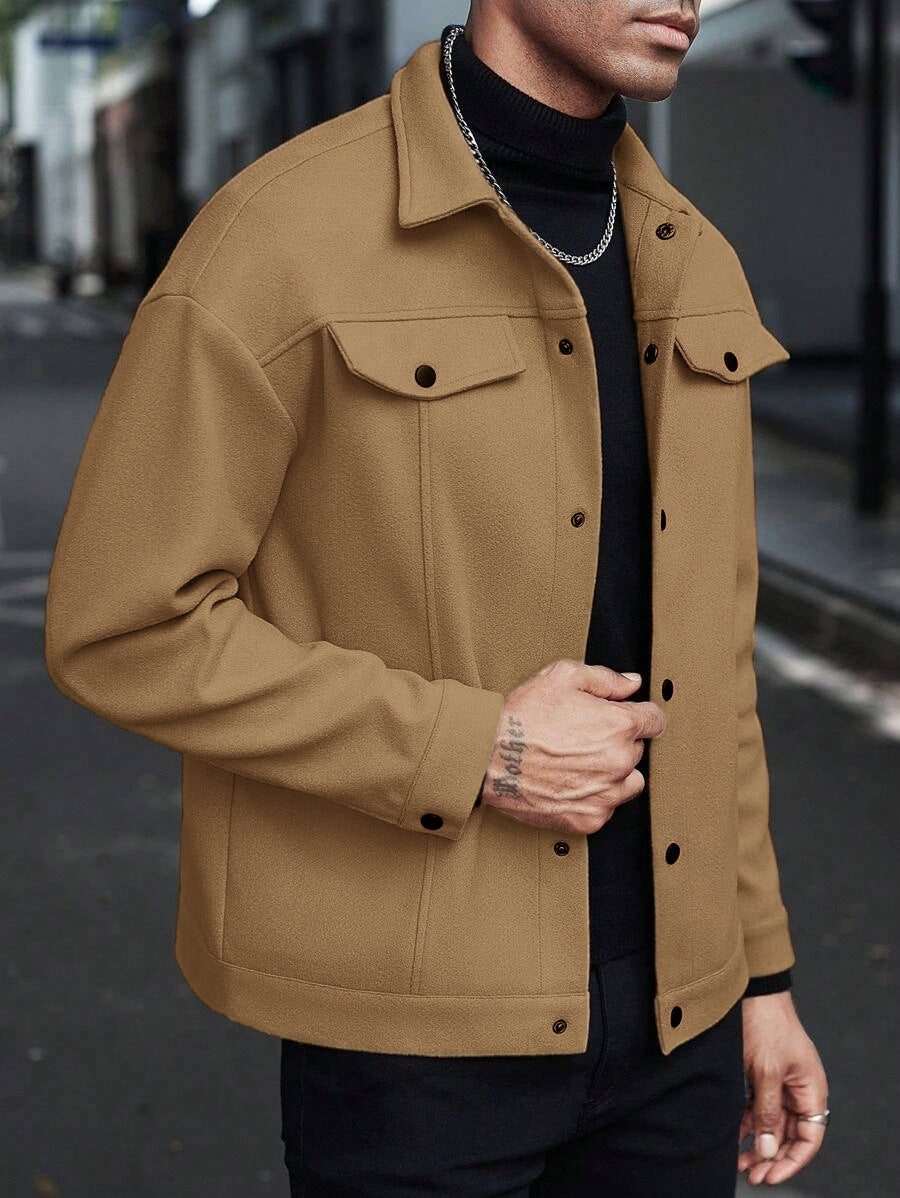 VibeWalk—Men's Wool Lapel Jacket