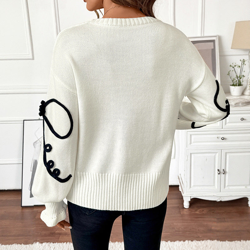 ChicBow —Loose Fit Round Neck Sweater
