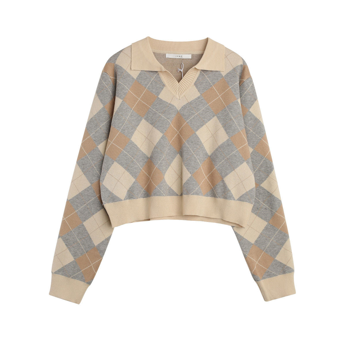 KnitLuxe—Diamond Retro Knit Top