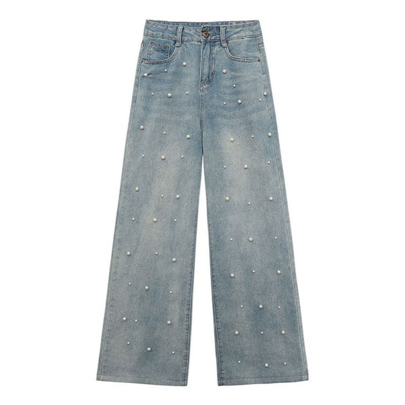 Ventra—High Waist Pearl Denim Jeans