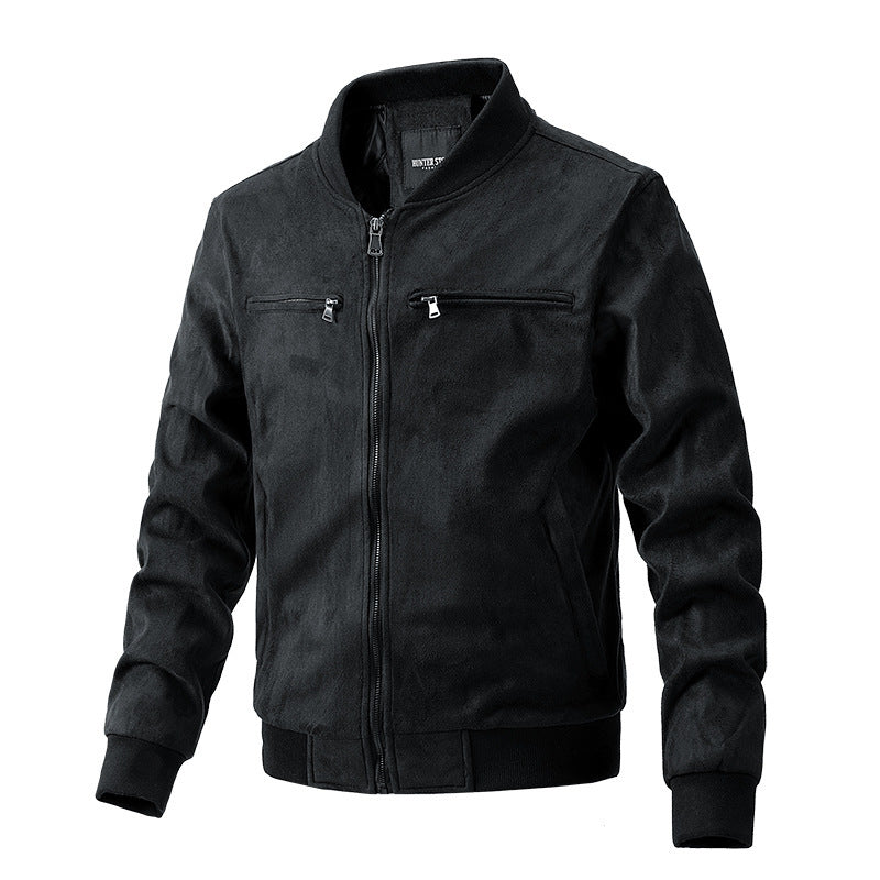 NordiCraft—Suede Stand Collar Jacket