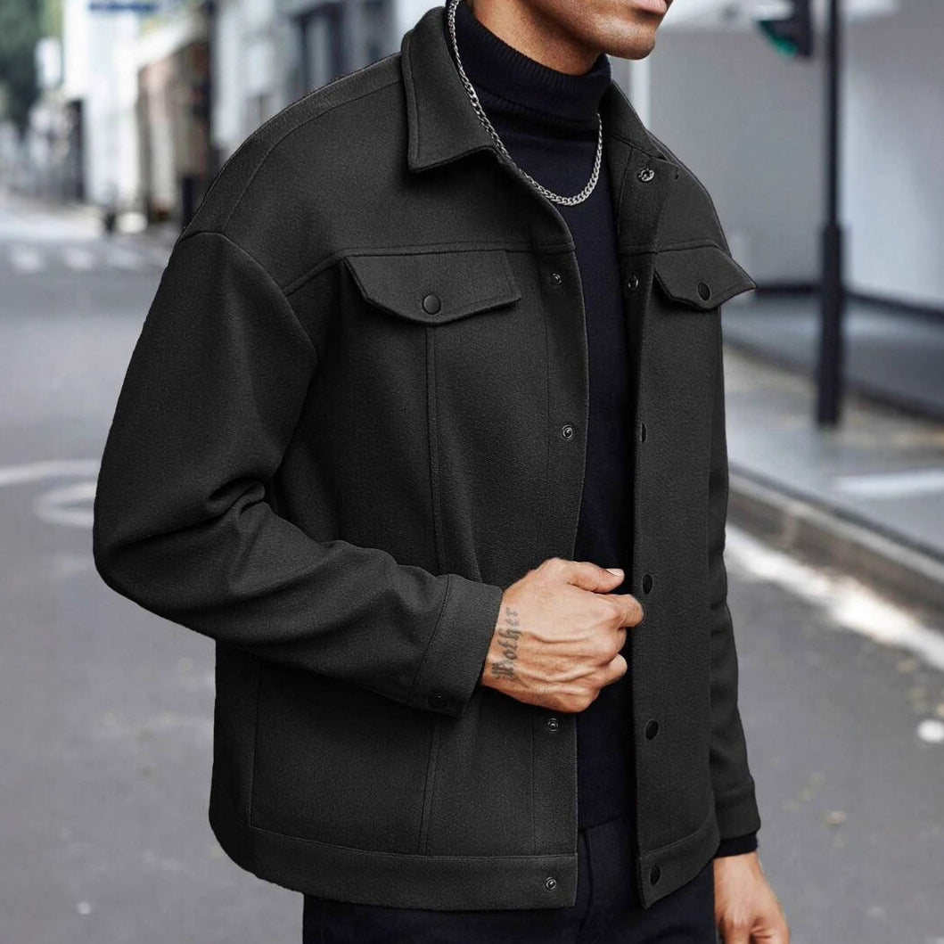 VibeWalk—Men's Wool Lapel Jacket