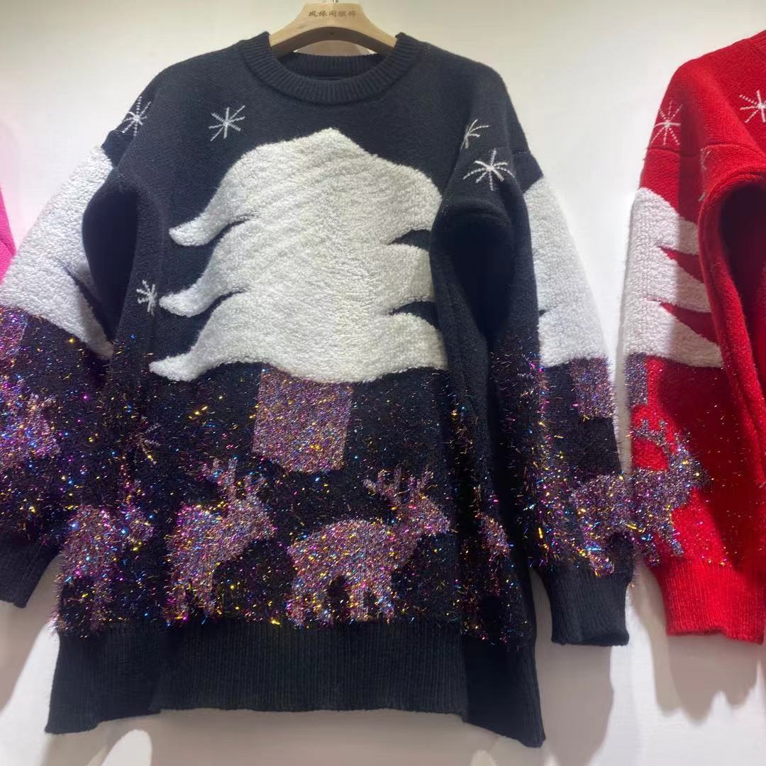 CozyCharm—Loose Christmas Tree Sweater