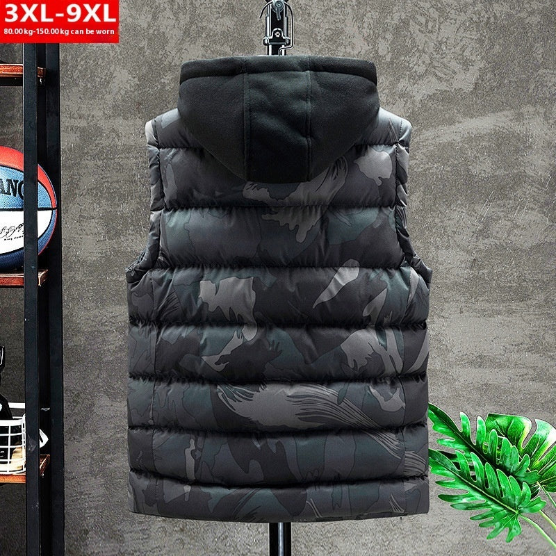 UrbanCamo—Hooded Puffer Vest Jacket