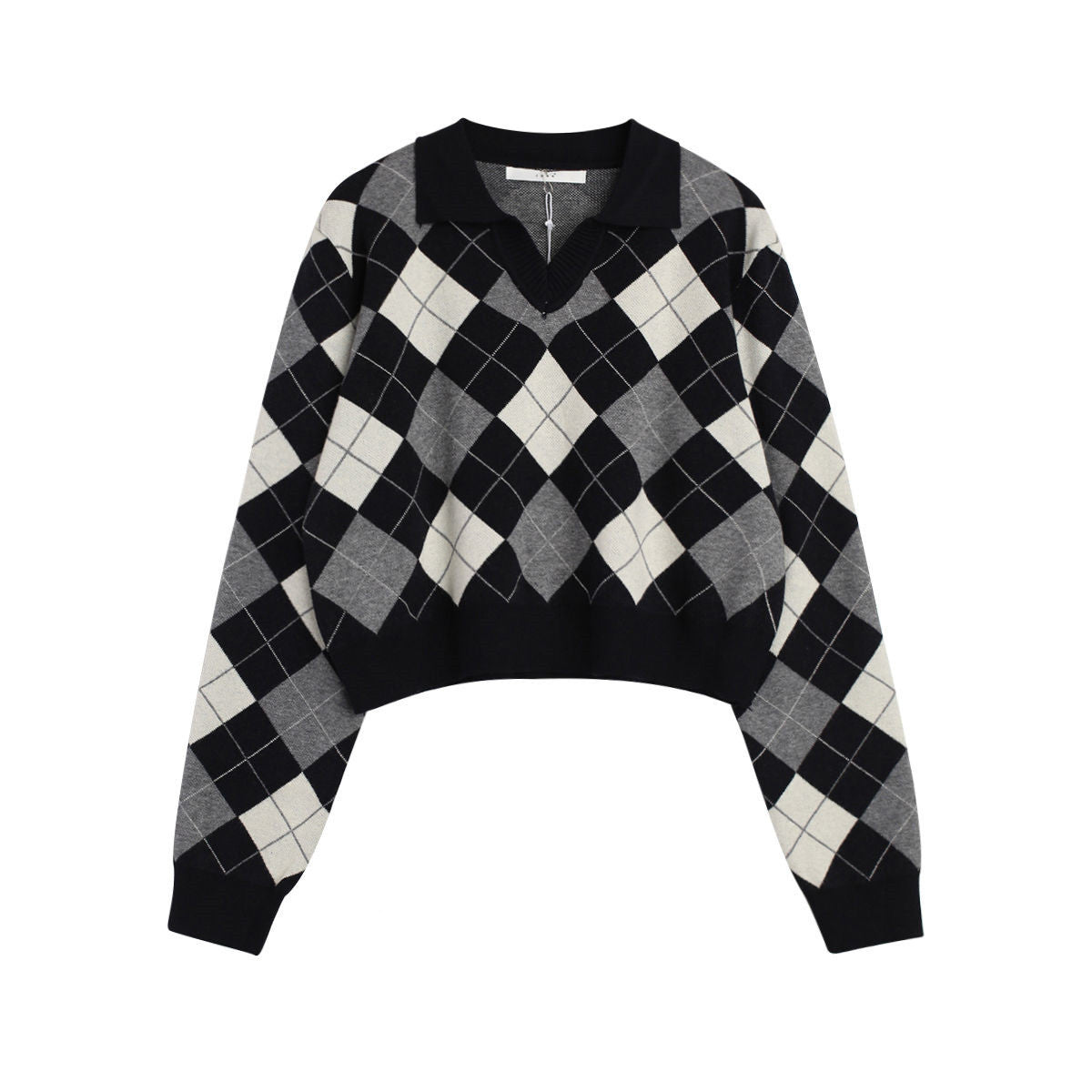 KnitLuxe—Diamond Retro Knit Top