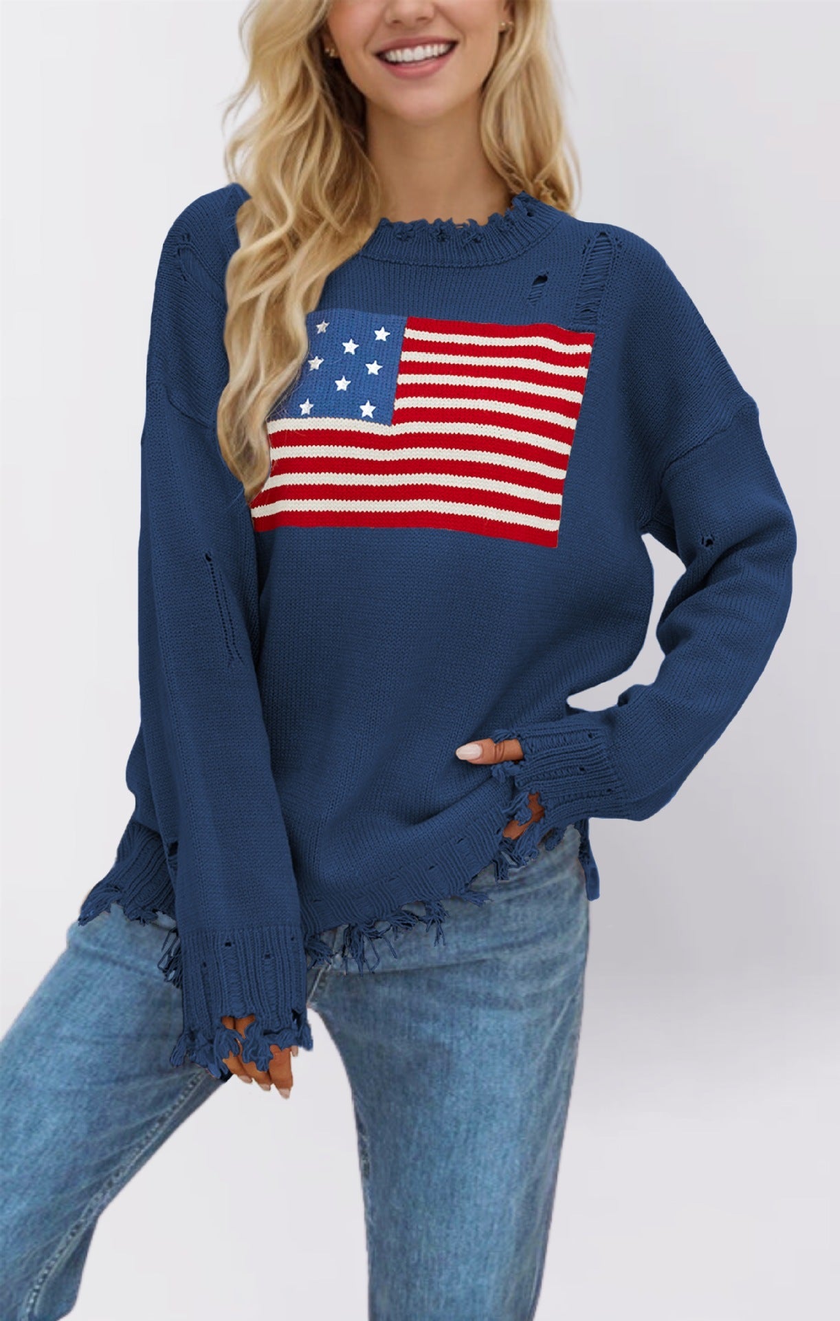 FreedomKnit- Women's American Flag Sweater