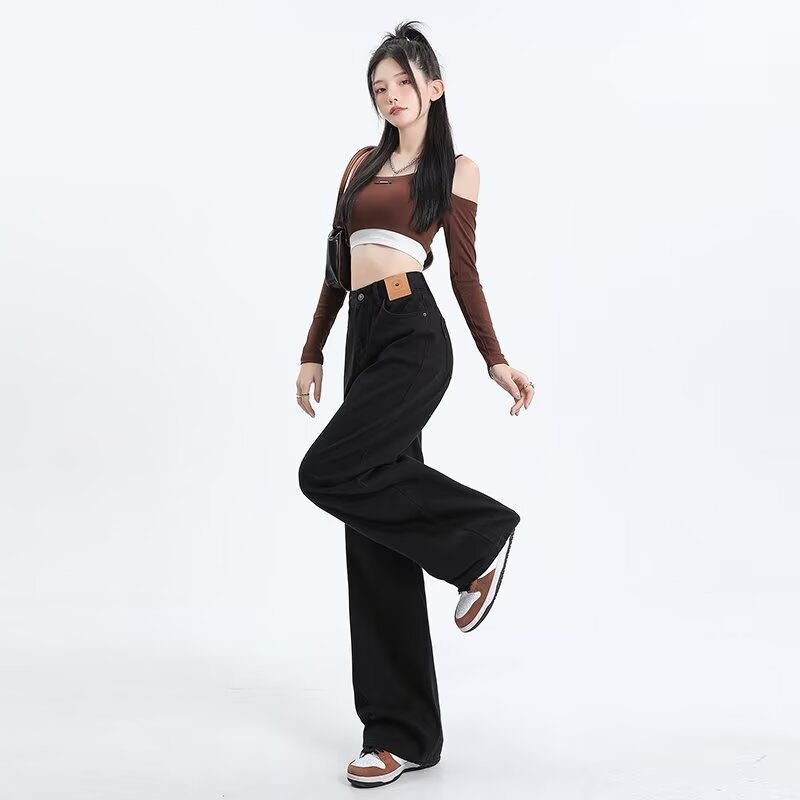 Auretta—High-Waist Wide-Leg Retro Denim