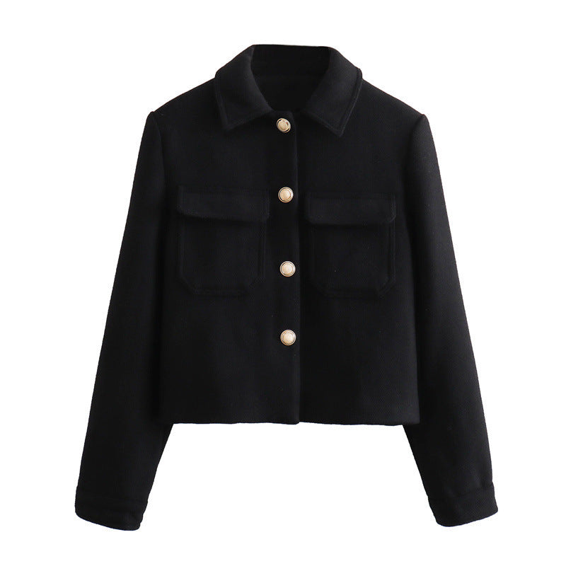 ModeLuxe—Wool Blend Cropped Jacket