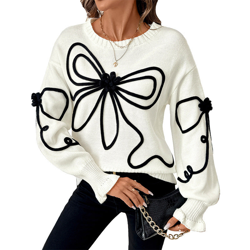 ChicBow —Loose Fit Round Neck Sweater
