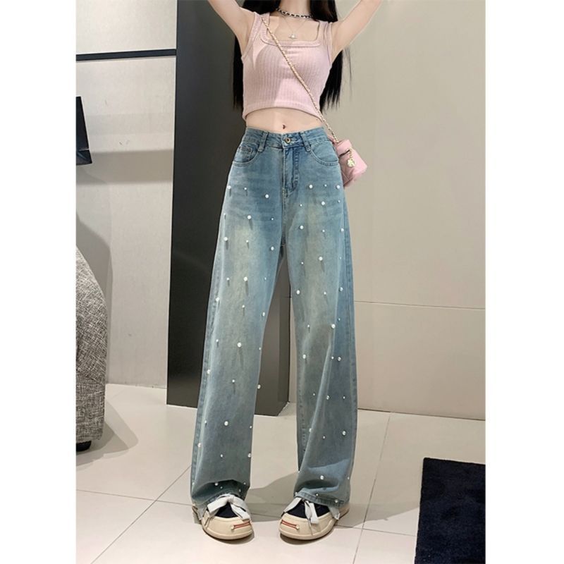 Ventra—High Waist Pearl Denim Jeans