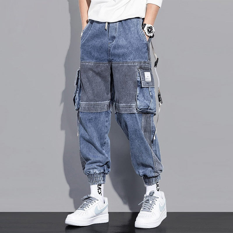 Ravtor—Loose Hip-Hop Cargo Denim Jeans
