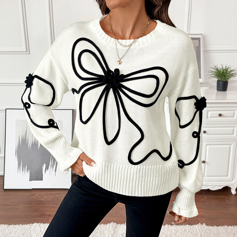 ChicBow —Loose Fit Round Neck Sweater