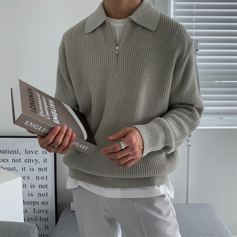 MetroKnit—Lapel Knit Sweater