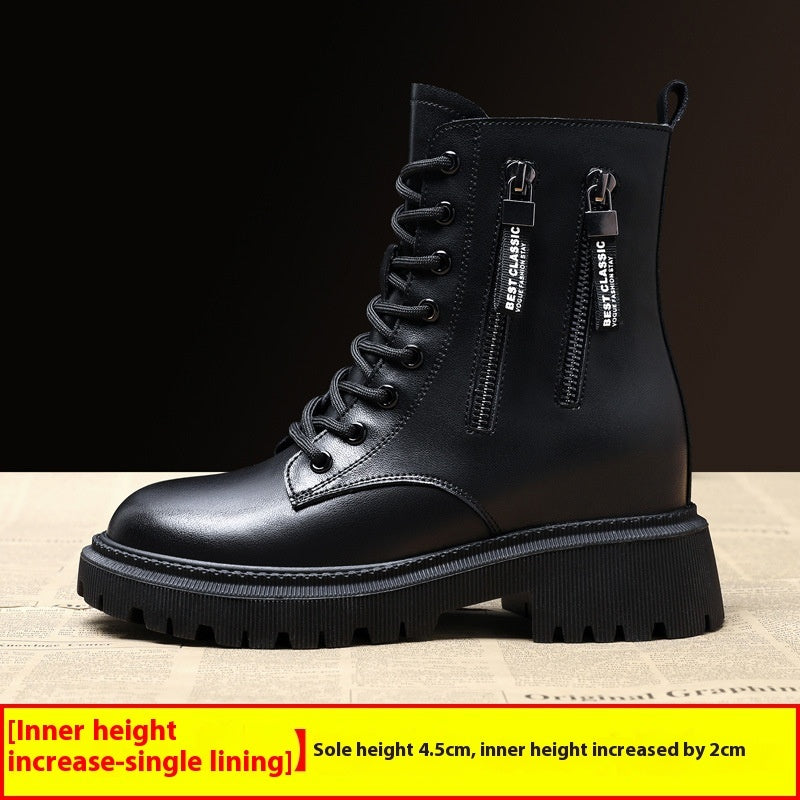 VibeWalk—Women's Heel Lifted Martin Boots