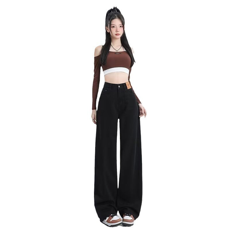 Auretta—High-Waist Wide-Leg Retro Denim