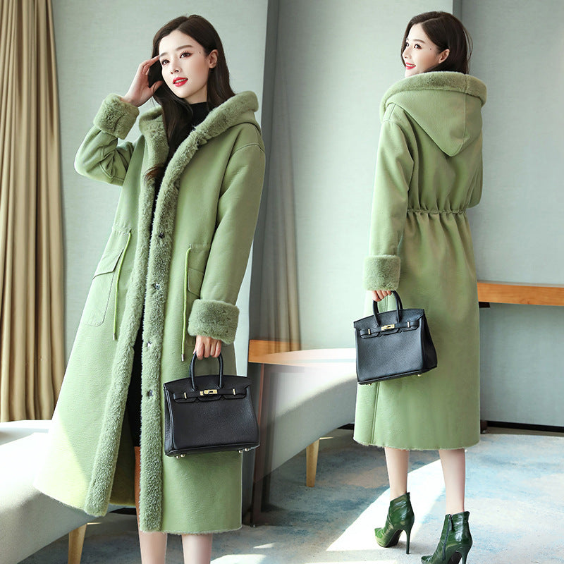 Varelle—Luxe Faux Fur Long Trench Coat