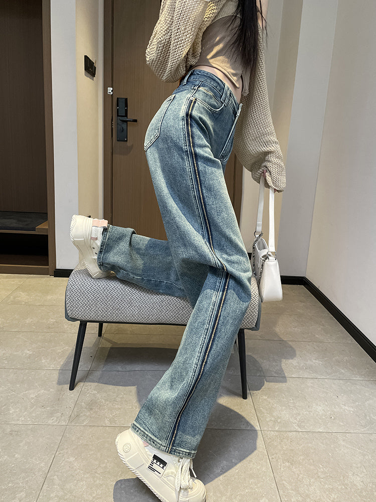 Luvelle—High-Waist Straight-Leg Denim