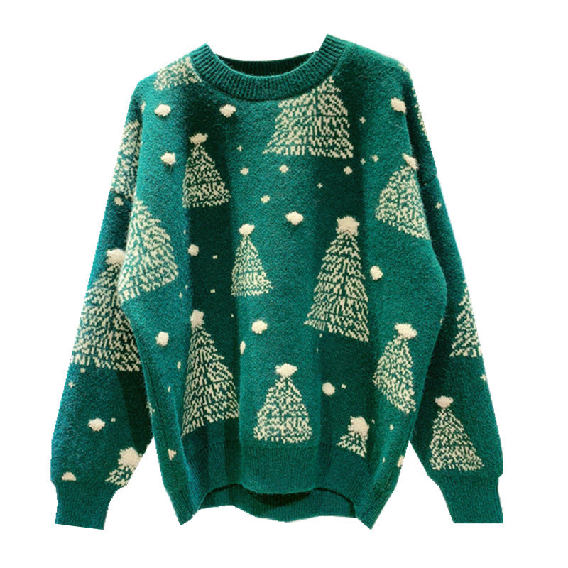 CozyJoy—Red Christmas Tree Sweater