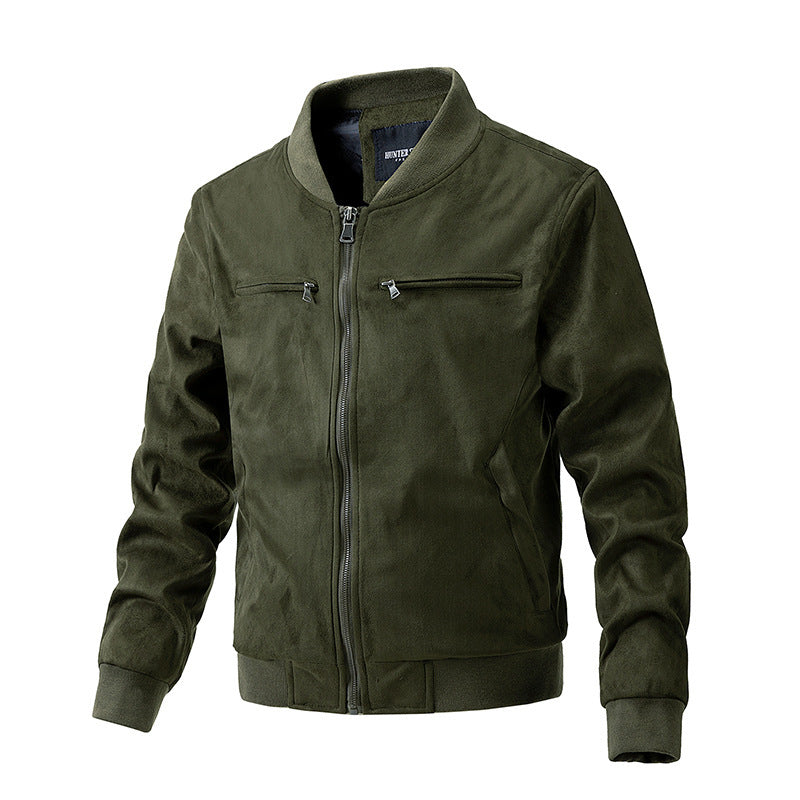 NordiCraft—Suede Stand Collar Jacket
